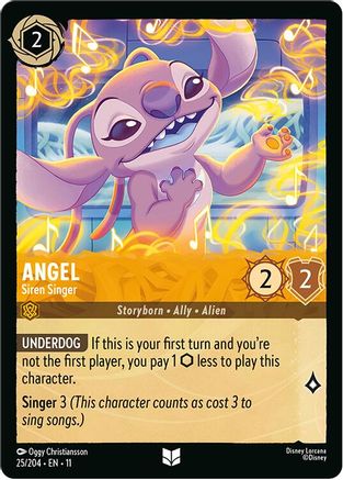 Angel - Siren Singer (25/204) [Winterspell] Cold Foil Lorcana Single Disney