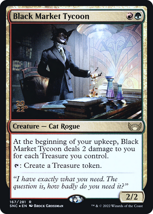 Black Market Tycoon (PRE-167S) [Streets of New Capenna Promos] Foil MTG Single Wizards of the Coast