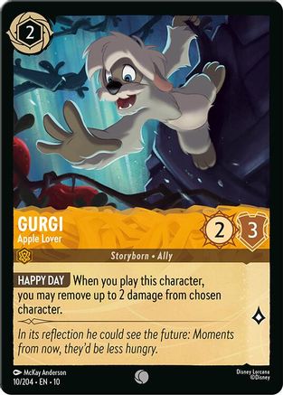 Gurgi - Apple Lover (10/204) [Whispers in the Well] Cold Foil Lorcana Single Disney