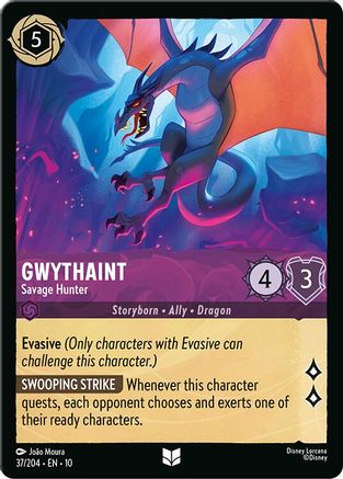 Gwythaint - Savage Hunter (37/204) [Whispers in the Well] Cold Foil Lorcana Single Disney