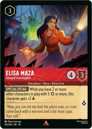 Elisa Maza - Intrepid Investigator (122/204) [Whispers in the Well] Cold Foil Lorcana Single Disney