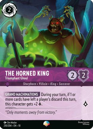 The Horned King - Triumphant Ghoul (Epic) (210/204) [Whispers in the Well] Holofoil Lorcana Single Disney