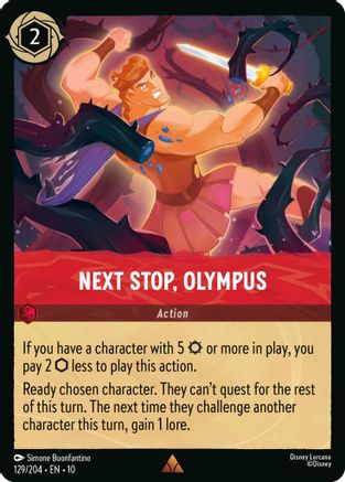 Next Stop, Olympus (129/204) [Whispers in the Well] Cold Foil Lorcana Single Disney