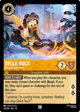 Della Duck - Returning Mother (22/204) [Whispers in the Well] Cold Foil Lorcana Single Disney