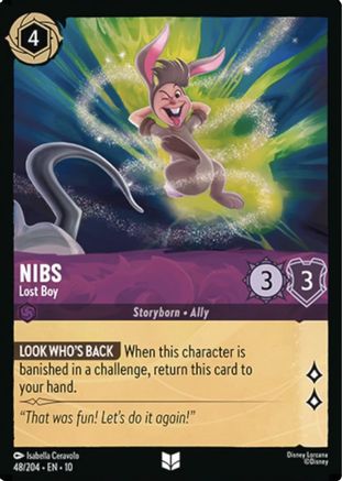Nibs - Lost Boy (48/204) [Whispers in the Well] Cold Foil Lorcana Single Disney