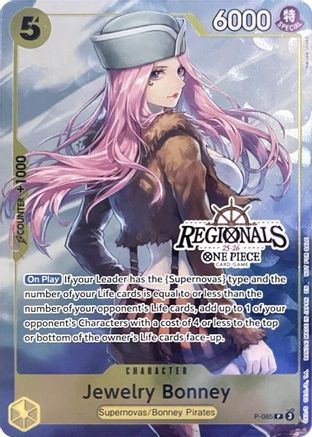 Jewelry Bonney (CS 25-26 Regionals Textured Chase Promo) (P-085) [One Piece Promotion Cards] Foil One Piece Single Bandai