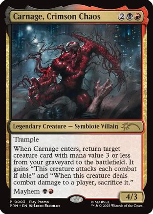 Carnage, Crimson Chaos (PLAY-003) [Misc] Play Promos Foil MTG Single Wizards of the Coast