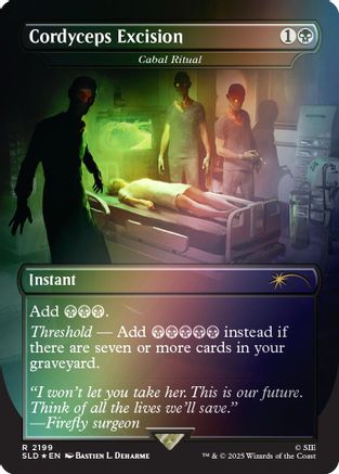 Cordyceps Excision - Cabal Ritual (Rainbow Foil) (SLD-2199) [Secret Lair] Drop Series Foil MTG Single Wizards of the Coast