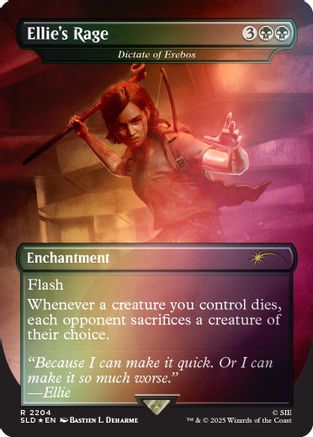 Ellie's Rage - Dictate of Erebos (Rainbow Foil) (SLD-2204) [Secret Lair Drop Series] Foil MTG Single Secret Lair Drop Series