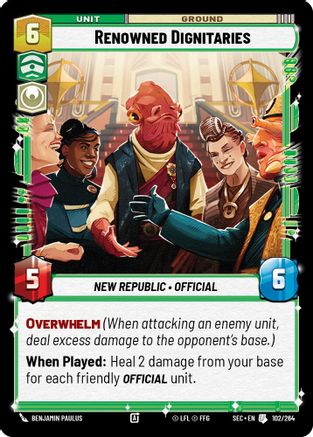 Renowned Dignitaries (102/264) [Secrets of Power] Star Wars: Unlimited Single Disney