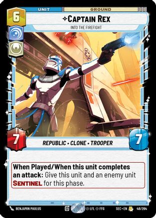 Captain Rex - Into the Firefight (48/264) [Secrets of Power] Star Wars: Unlimited Single Disney
