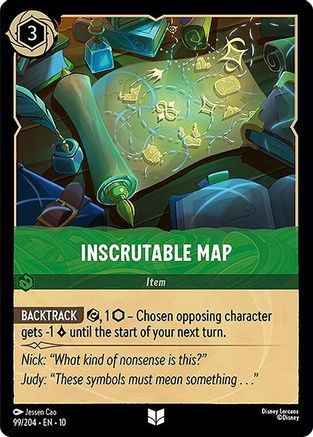 Inscrutable Map (99/204) [Whispers in the Well] Cold Foil Lorcana Single Disney