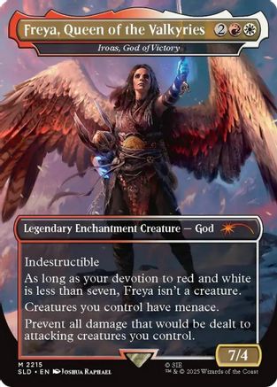 Freya, Queen of the Valkyries - Iroas, God of Victory (SLD-2215) [Secret Lair] Drop Series MTG Single Wizards of the Coast