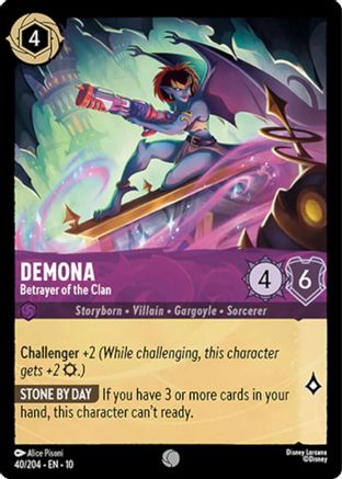 Demona - Betrayer of the Clan (40/204) [Whispers in the Well] Lorcana Single Disney
