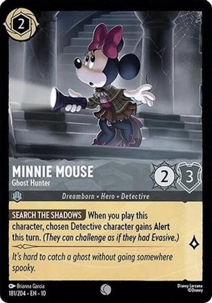 Minnie Mouse - Ghost Hunter (181/204) [Whispers in the Well] Lorcana Single Disney