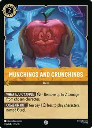 Munchings and Crunchings (33/204) [Whispers in the Well] Cold Foil Lorcana Single Disney