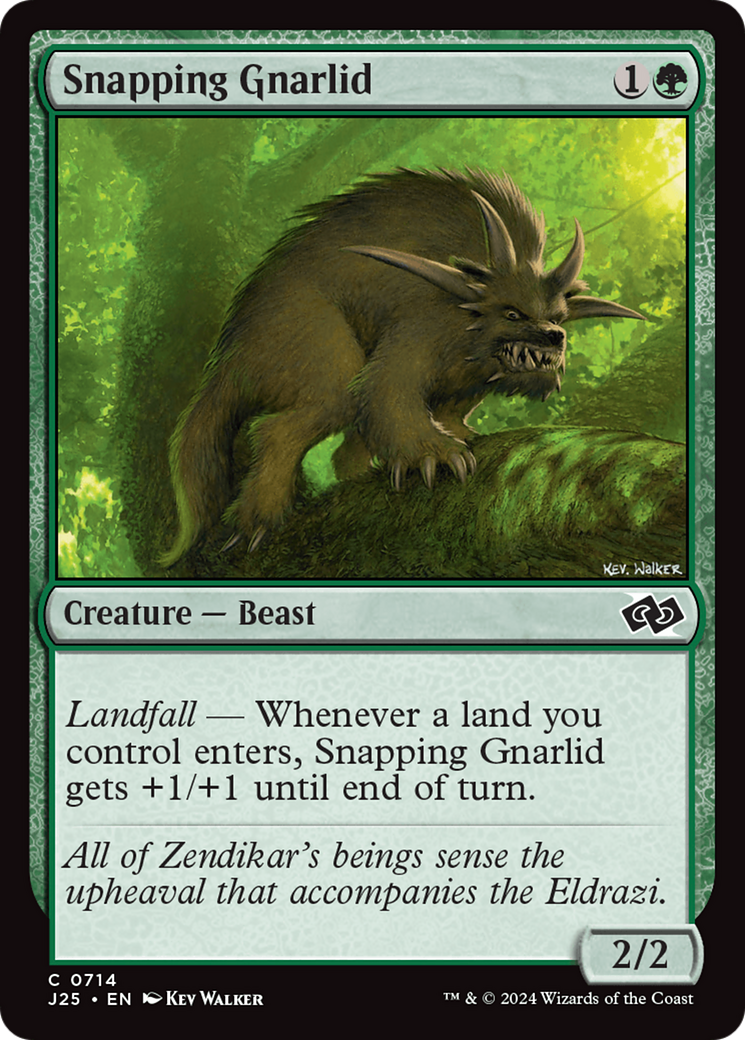 Snapping Gnarlid (J25-714) [Foundations Jumpstart] MTG Single Wizards of the Coast