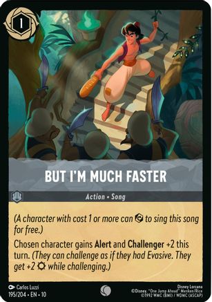 But I'm Much Faster (195/204) [Whispers in the Well] Cold Foil Lorcana Single Disney