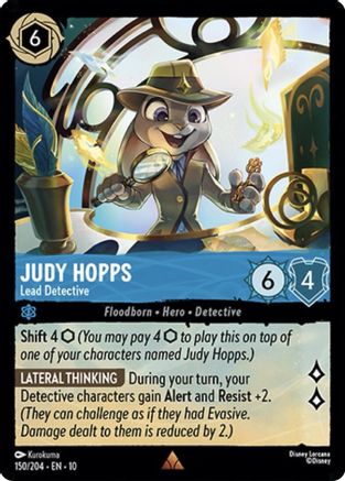Judy Hopps - Lead Detective (150/204) [Whispers in the Well] Cold Foil Lorcana Single Disney