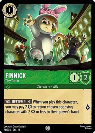 Finnick - Tiny Terror (74/204) [Whispers in the Well] Cold Foil Lorcana Single Disney