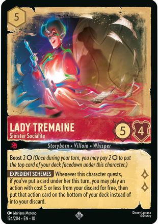 Lady Tremaine - Sinister Socialite (124/204) [Whispers in the Well] Cold Foil Lorcana Single Disney