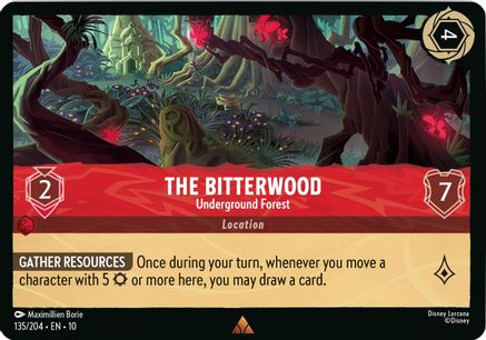 The Bitterwood - Underground Forest (135/204) [Whispers in the Well] Cold Foil Lorcana Single Disney