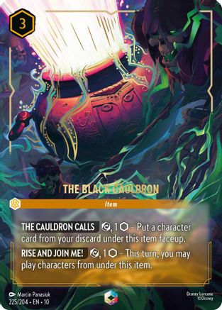 The Black Cauldron (Enchanted) (225/204) [Whispers in the Well] Holofoil Lorcana Single Disney