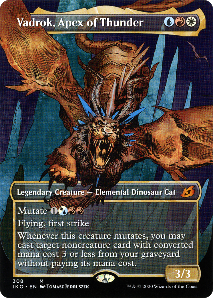 Vadrok, Apex of Thunder (IKO-308) [Ikoria: Lair of Behemoths] (Showcase) (Borderless) MTG Single Wizards of the Coast