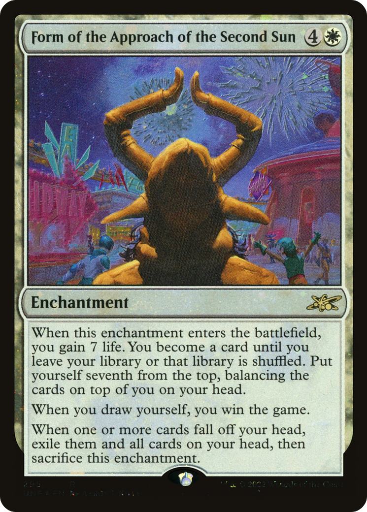 Form of the Approach of the Second Sun (Galaxy Foil) (UNF-295) [Unfinity] Foil MTG Single Wizards of the Coast
