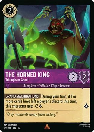 The Horned King - Triumphant Ghoul (49/204) [Whispers in the Well] Lorcana Single Disney
