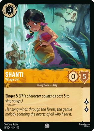 Shanti - Village Girl (13/204) [Whispers in the Well] Lorcana Single Disney