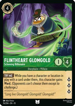 Flintheart Glomgold - Scheming Billionaire (76/204) [Whispers in the Well] Cold Foil Lorcana Single Disney