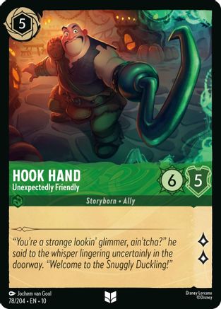 Hook Hand - Unexpectedly Friendly (78/204) [Whispers in the Well] Lorcana Single Disney