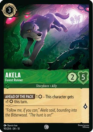 Akela - Forest Runner (90/204) [Whispers in the Well] Lorcana Single Disney