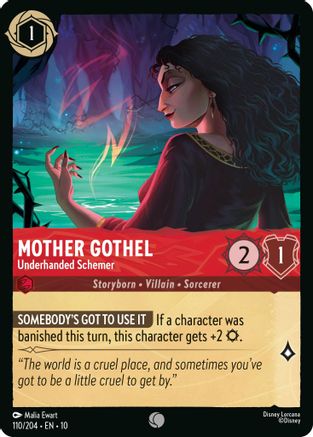 Mother Gothel - Underhanded Schemer (110/204) [Whispers in the Well] Cold Foil Lorcana Single Disney