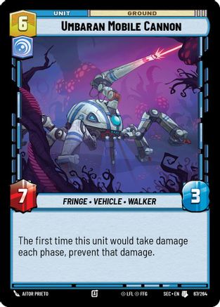 Umbaran Mobile Cannon (67/264) [Secrets of Power] Star Wars: Unlimited Single Disney