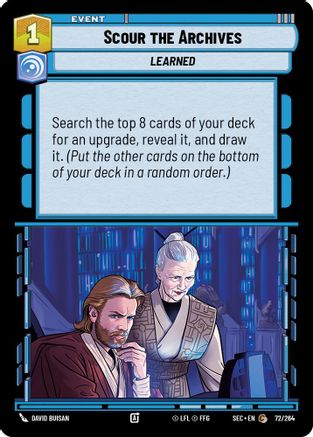 Scour the Archives (72/264) [Secrets of Power] Star Wars: Unlimited Single Disney