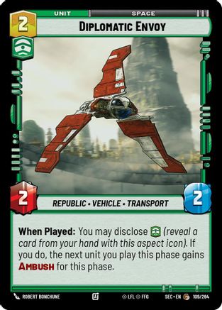 Diplomatic Envoy (109/264) [Secrets of Power] Star Wars: Unlimited Single Disney