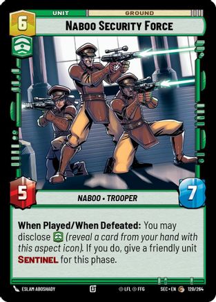 Naboo Security Force (120/264) [Secrets of Power] Star Wars: Unlimited Single Disney