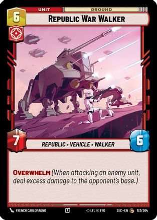 Republic War Walker (173/264) [Secrets of Power] Star Wars: Unlimited Single Disney