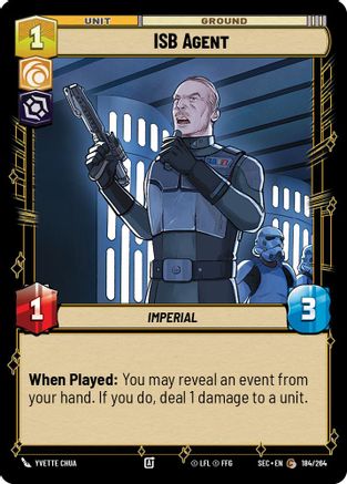 ISB Agent (184/264) [Secrets of Power] Star Wars: Unlimited Single Disney