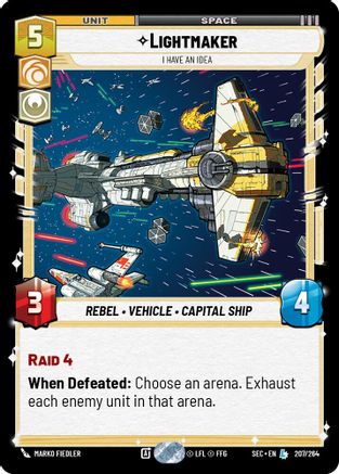Lightmaker - I Have An Idea (207/264) [Secrets of Power] Star Wars: Unlimited Single Disney