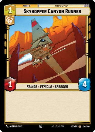 Skyhopper Canyon Runner (214/264) [Secrets of Power] Star Wars: Unlimited Single Disney