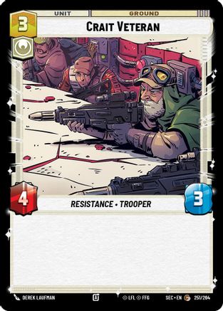 Crait Veteran (251/264) [Secrets of Power] Star Wars: Unlimited Single Disney