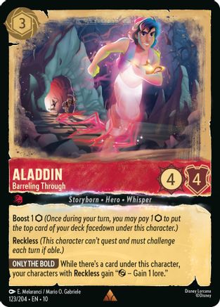 Aladdin - Barreling Through (123/204) [Whispers in the Well] Cold Foil Lorcana Single Disney