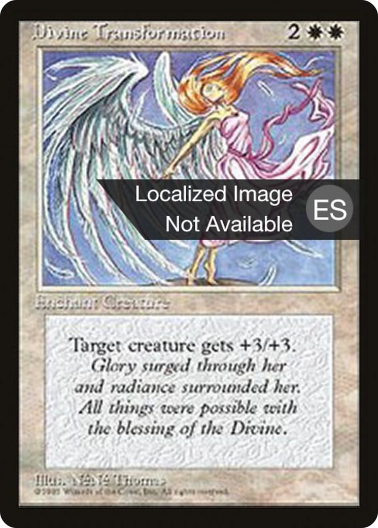Divine Transformation (4BB-) [Fourth Edition Foreign Black Border] MTG Single Wizards of the Coast