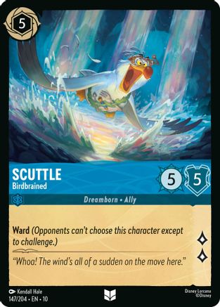 Scuttle - Birdbrained (147/204) [Whispers in the Well] Cold Foil Lorcana Single Disney