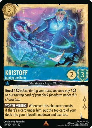 Kristoff - Mining the Ruins (159/204) [Whispers in the Well] Cold Foil Lorcana Single Disney