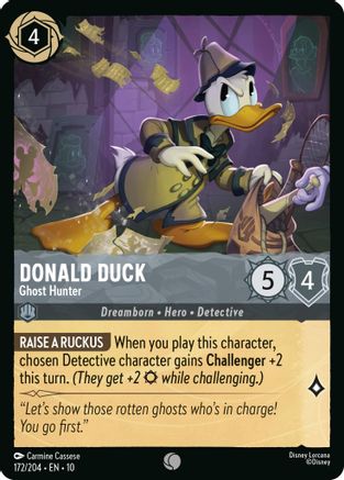 Donald Duck - Ghost Hunter (172/204) [Whispers in the Well] Cold Foil Lorcana Single Disney