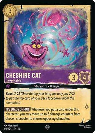 Cheshire Cat - Inexplicable (60/204) [Whispers in the Well] Cold Foil Lorcana Single Disney